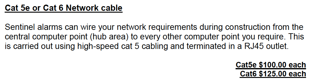 ethernet cabling details